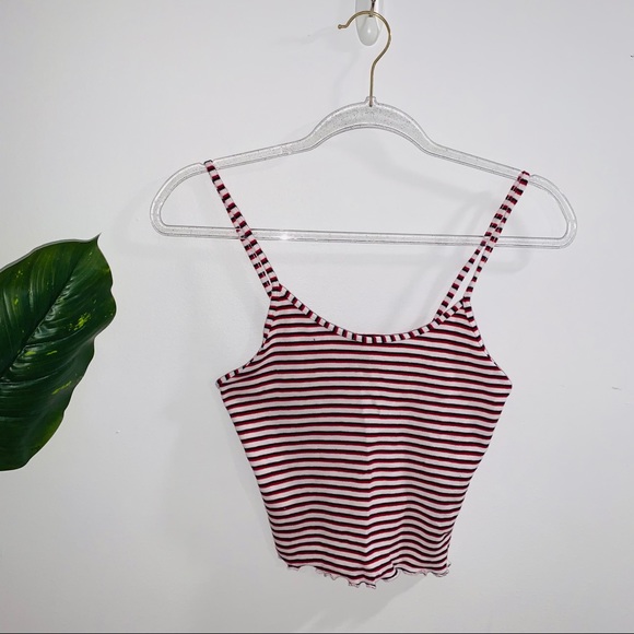 Forever 21 Red and White Striped Tank Top - Picture 1 of 4